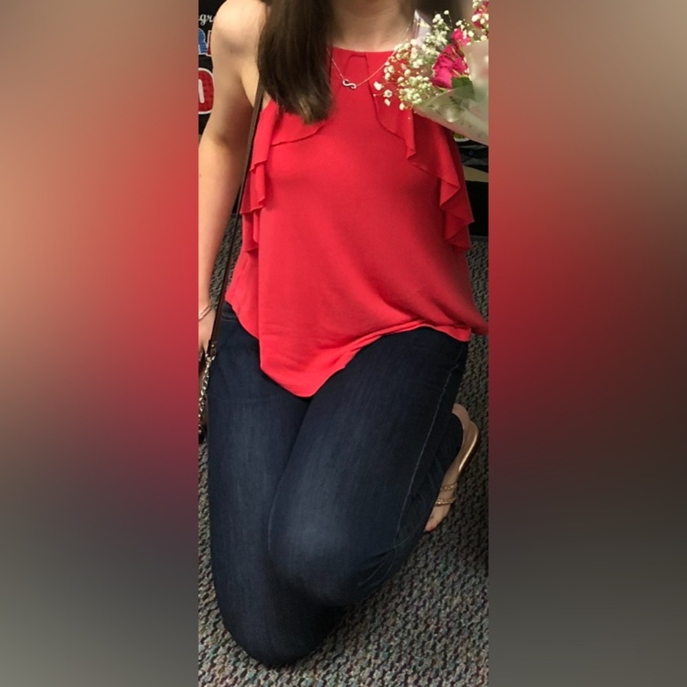 Express Pink Ruffle Halter Top - Picture 4 of 4